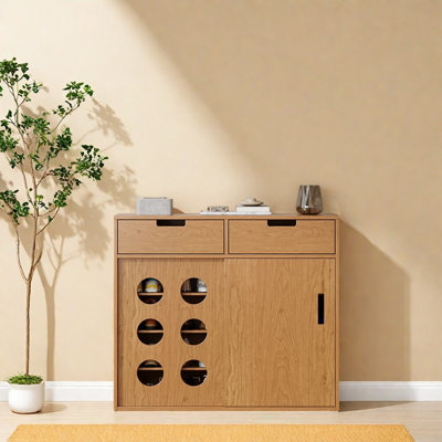 Sliding Door Console Cabinet