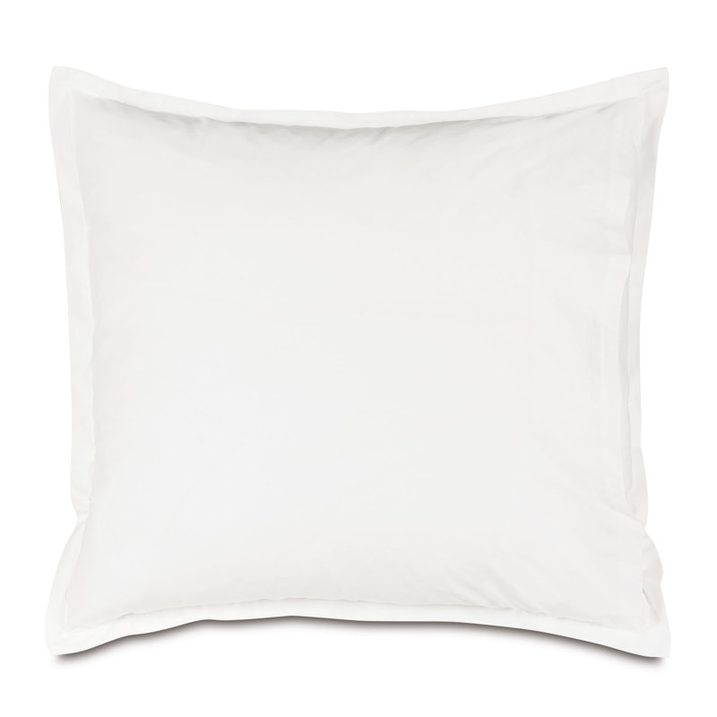 Enzo Cotton Pillow Sham, White/Navy, Euro