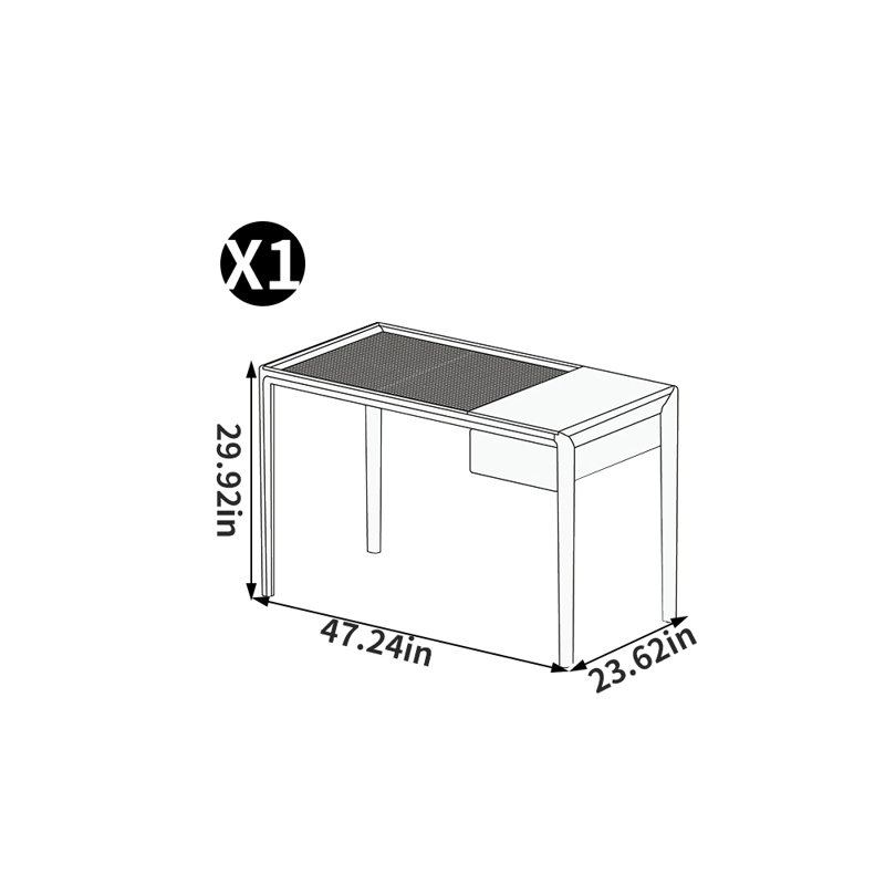 American Style  Creative Desk, Brown
