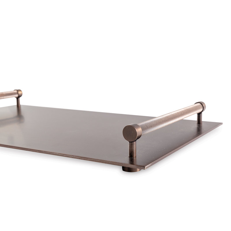 Parliament Steel Decorative Tray, Bronze
