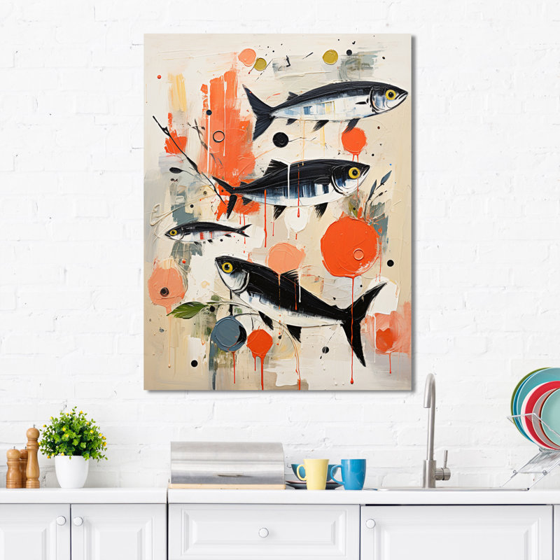 Fruits de mer Cuisine III sur toile, Toile tendue, H 40 po x l 30 po x P 1,5 po