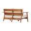 Canapés de patio modernes, ensemble durable en bois d'acacia avec coussins confortables, confort extérieur