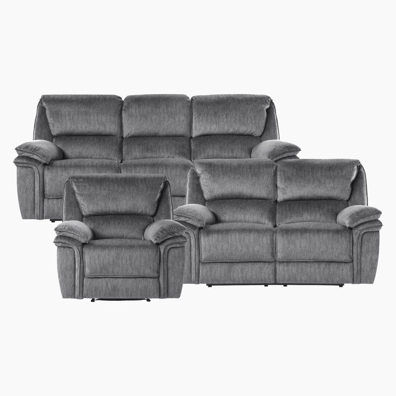 Ensemble de fauteuils inclinables 3 pièces Kathan