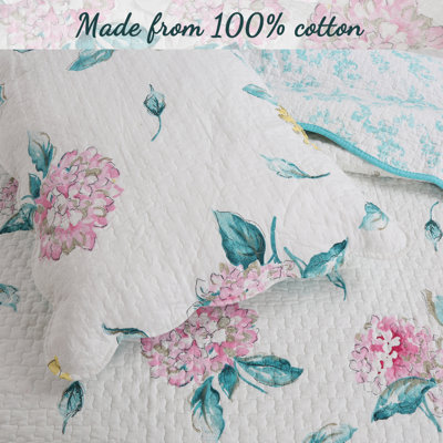 Chiara Cotton Floral Quilt Set