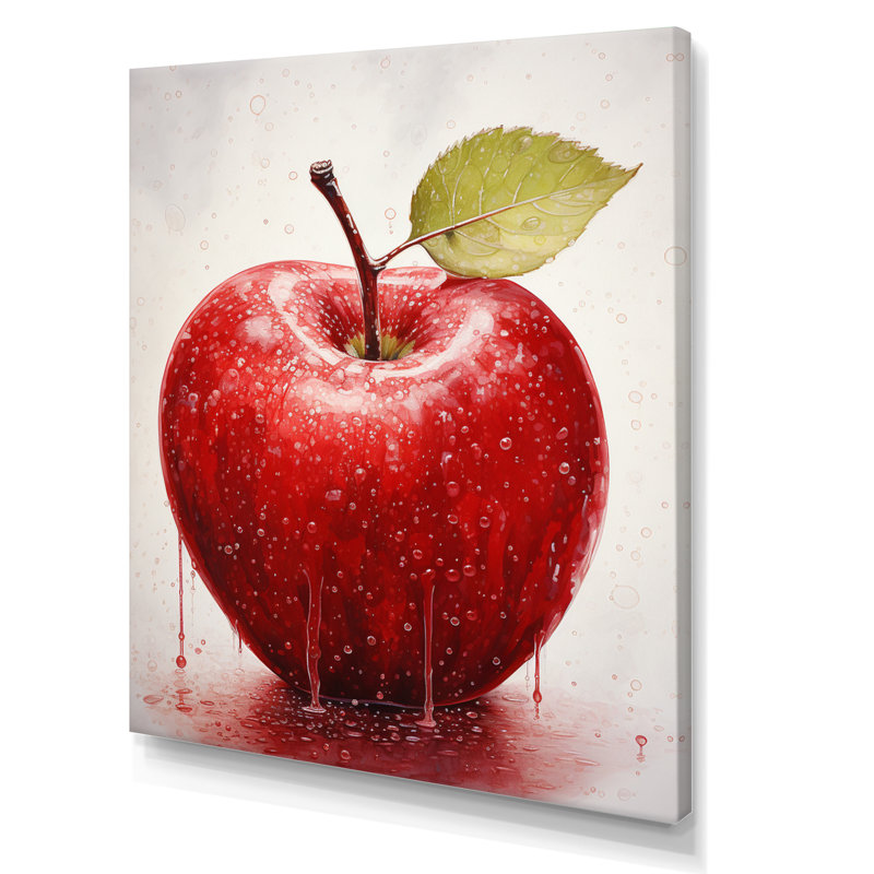 «Fruit Candy Apple Red» sur toile, H 20 po x l 12 po x P 1 po