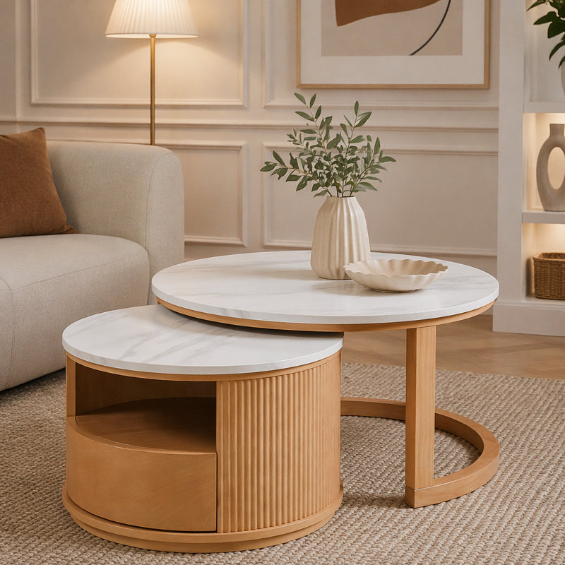 Round Nesting Coffee Table