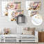Fleur de camélia rose et doré I - décoration murale florale et botanique en métal-87837108