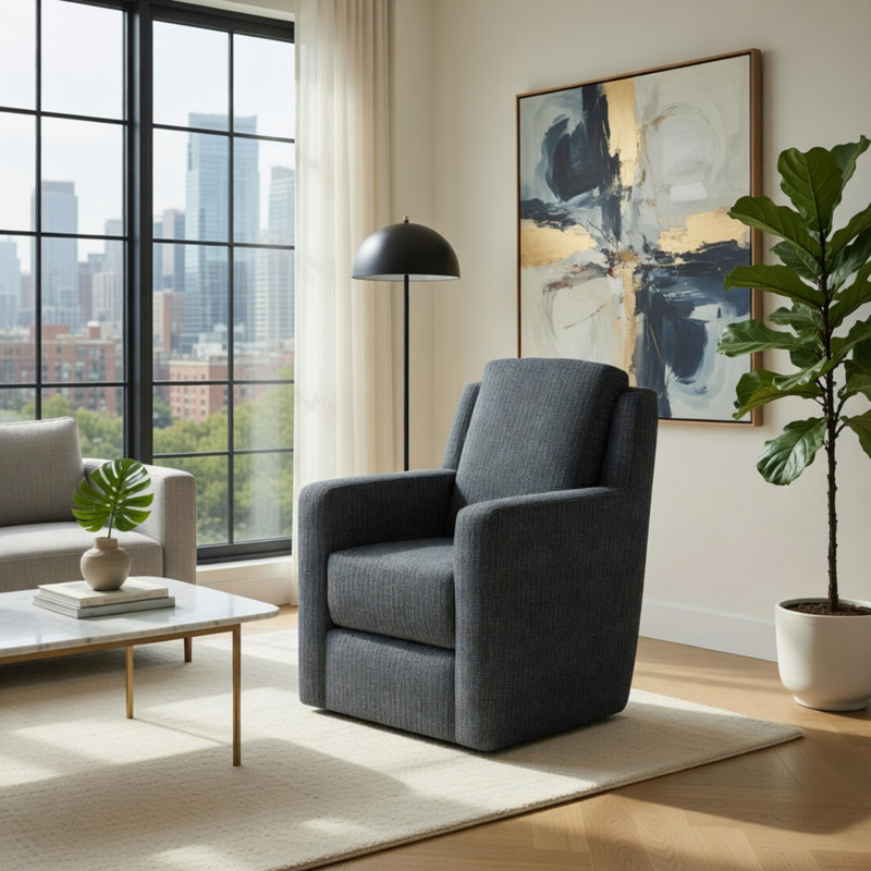 Icon Swivel Glider, Mykonos Denim