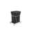 White Steel Pullout Compost Container W/ Rear Basket Storage