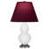 Small Double Gourd Accent Lamp - Sangria, Deep Patina Bronze - Lavender, Plum Shade