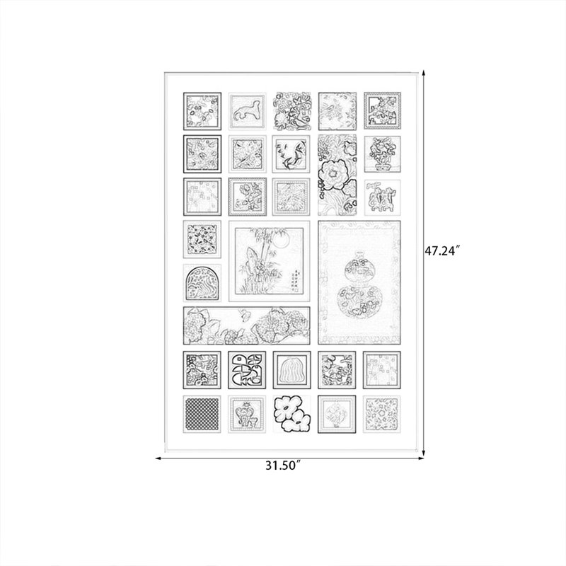 Art mural Mid-Century, H 47,24 po x l 31,5 po