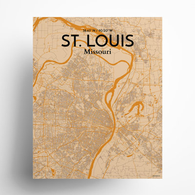 St. Louis City Map, impression