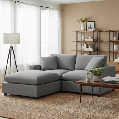 Caylie Modular 3-Piece Chofa - Charcoal