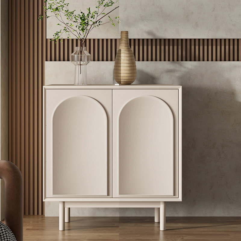 12 Pair Shoe Storage Cabinet, Bois blanc
