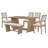 6-Piece Retro Dining Set, 1 Rectangular Table with 4 Upholstered Chairs and 1 Bench-81858191