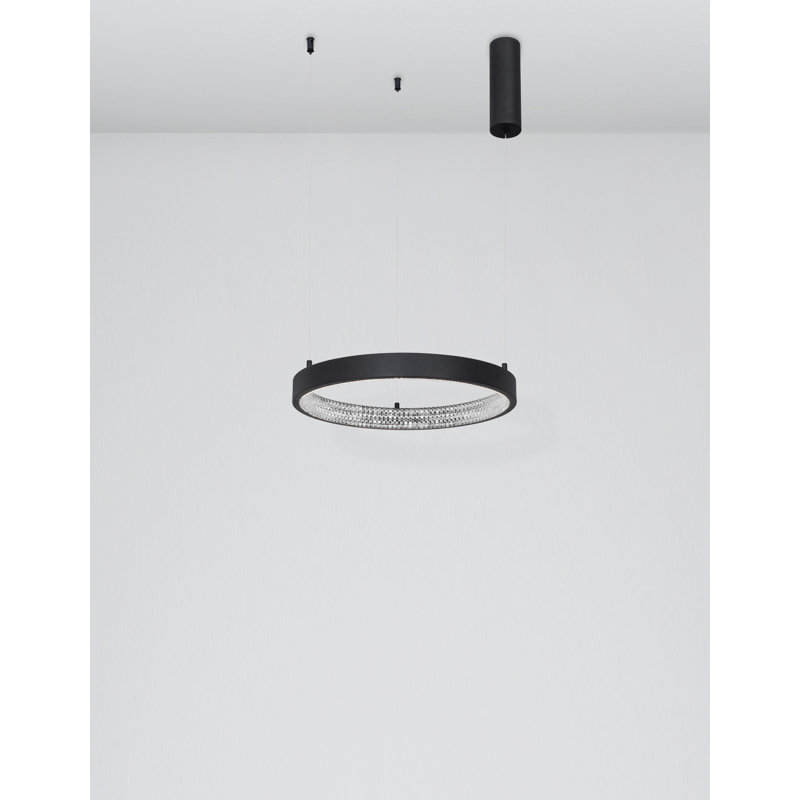 1 - Light Black LED Unique/Statement Pendant, 120cm H x 40cm W x 40cm D