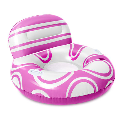 Inflatable Pool Lounger with Big Seatback, Pink