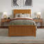 Lit plateforme en bois massif Kindig Cottage avec pied de lit et tiroirs de rangement assortis-23570261-96144280