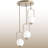 Adjustable Height 3 Lights Globe Cluster Pendant-344860663