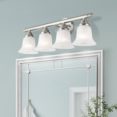 Barre d'éclairage de salle de bain 4 lumières à intensité variable Hardin