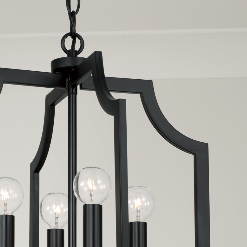 Courtney 4 - Light Candle Style Pendant, Black