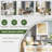 Qeetex Bathroom Wall Cabinet, Bamboo Over-The-Toilet Storage Organizer with Rattan Doors and Adjustable Shelf, Space Saver Medicine Cabinet for Laundry, Kitchen, Living Room White-2135628259