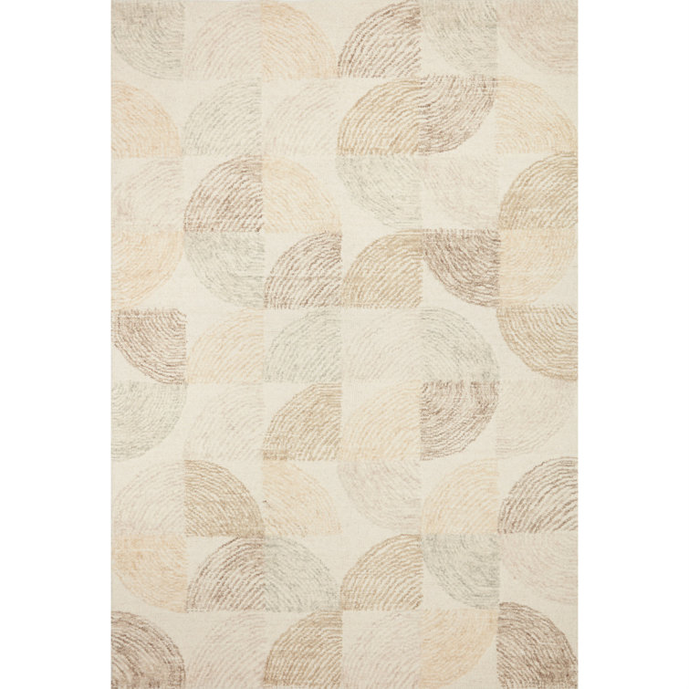 Tapis beige en laine touffeté à la main Runako