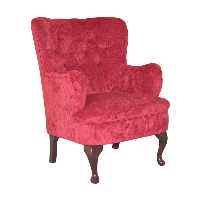 Jernigan Upholstered Armchair, Turin Navy, Light Oak