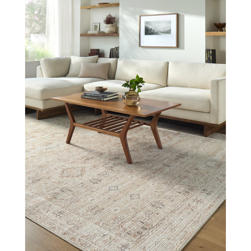 Becki Owens x Livabliss Marlene Machine Woven Area Rug, Rectangle 3'10" x 5'7", Cream