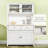 HOMCOM 63.5" Kitchen Buffet With Hutch