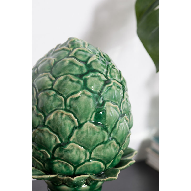 7,5 x 7,5 x 12 po avec accent artichaut en pleine forme, Vert