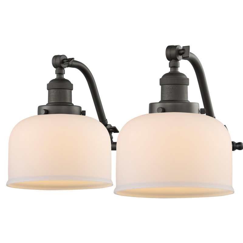 Bonomo 2 - Light Dimmable Vanity Light, Oil Rubbed Bronze, Matte White Cased, 3 W LED Vintage Dimmable Bulb