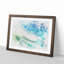 Within The Wave In Blue & Green Watercolour - Picture Frame Graphic Art-56881998-56881993