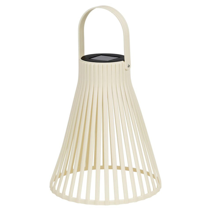 Belfast 25cm Solar Integrated LED Camping Lantern, White