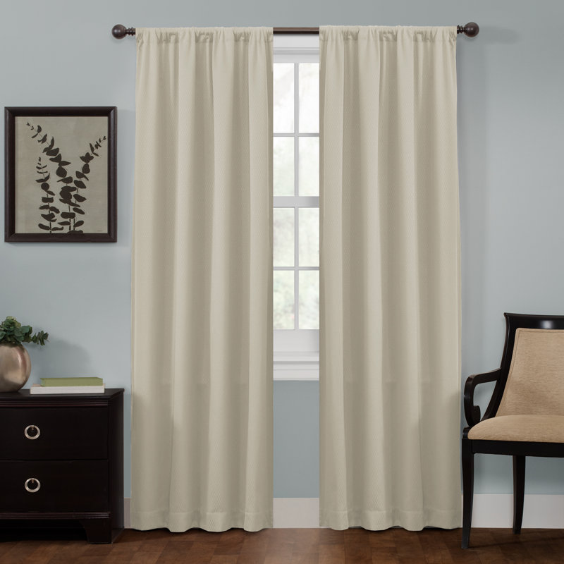 Kohan Curtain Single Panel, 50" W x 84" L, Beige