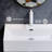 Claire 24 Ceramic Console Sink White Basin Chrome Legs-2027982952