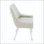 Chaise de salle à manger capitonnée en cuir avec dossier à losanges et poignée en métal - ensemble de 2-129041757-129041759-129041761