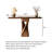 Sculptural Twisted Base Entryway Console Table-207153341
