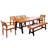 Classical Outdoor Dining Furniture With Cushions, Ergonomic Chairs And Bench