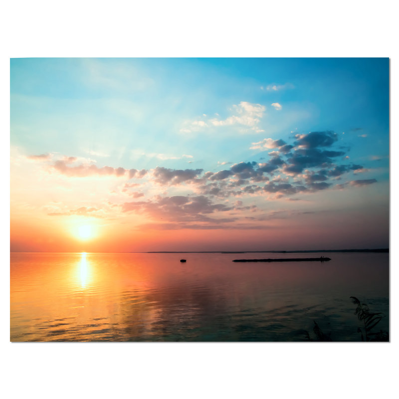 " Dramatic Sunset Cloudy Sky ", 12" H x 20" W x 1" D