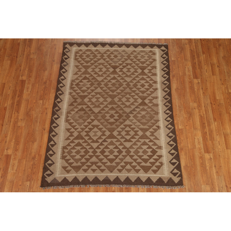 Tapis en laine tissé à la main kilim 5 x 6