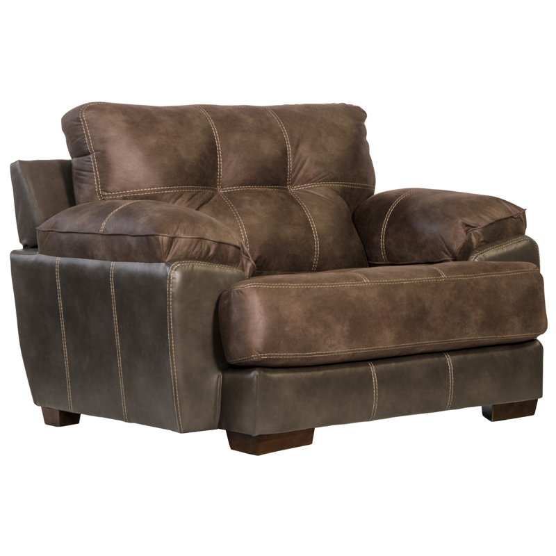 Fauteuil rembourré et demi Alezandra, Mélange de polyester crépuscule