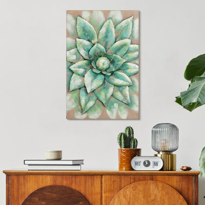Décoration murale en fer mélange de média succulent