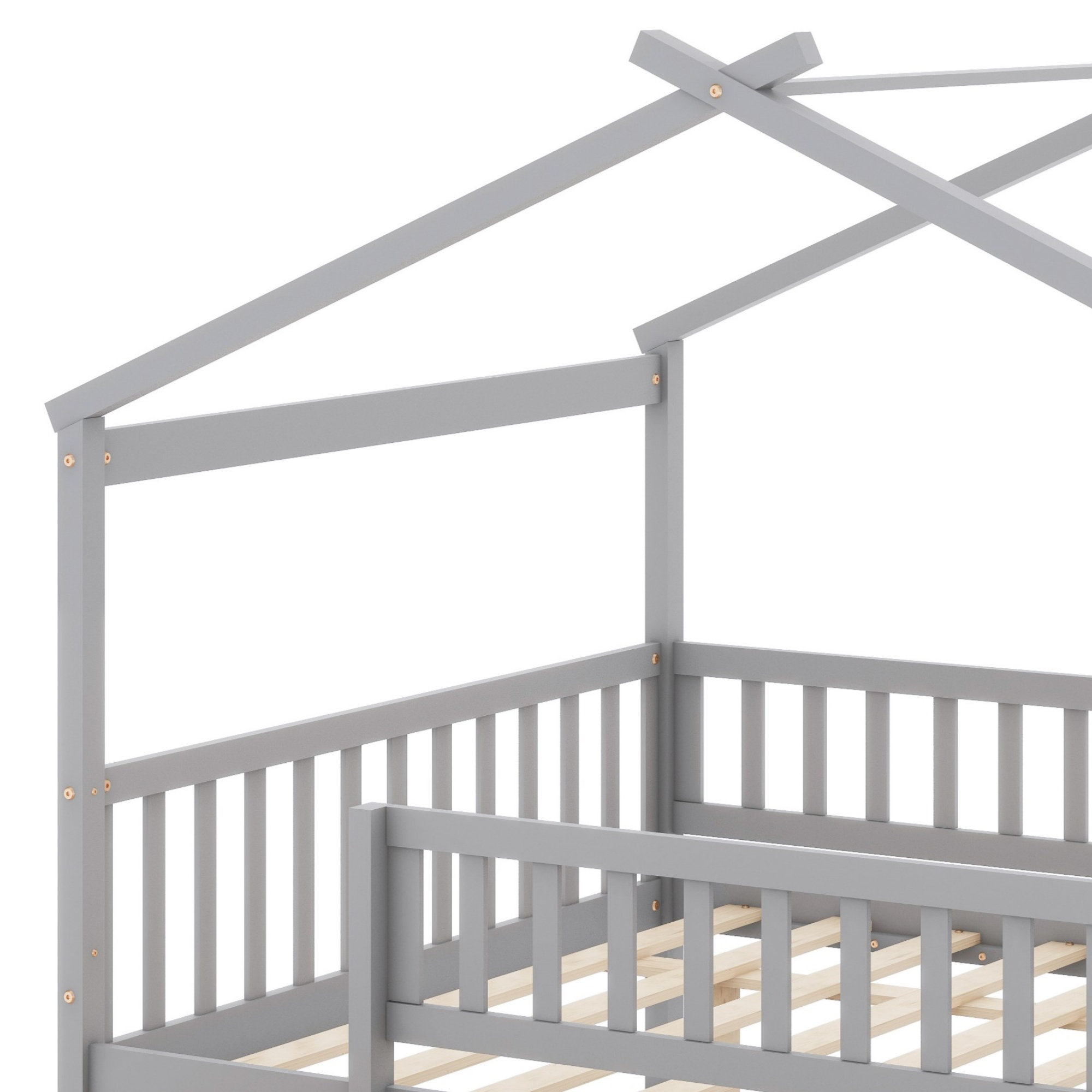 Ebern Designs Wooden House Bed With Two Drawers - Wayfair Canada