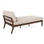 Chaise longue en tissu Sarom avec traversin-71521100