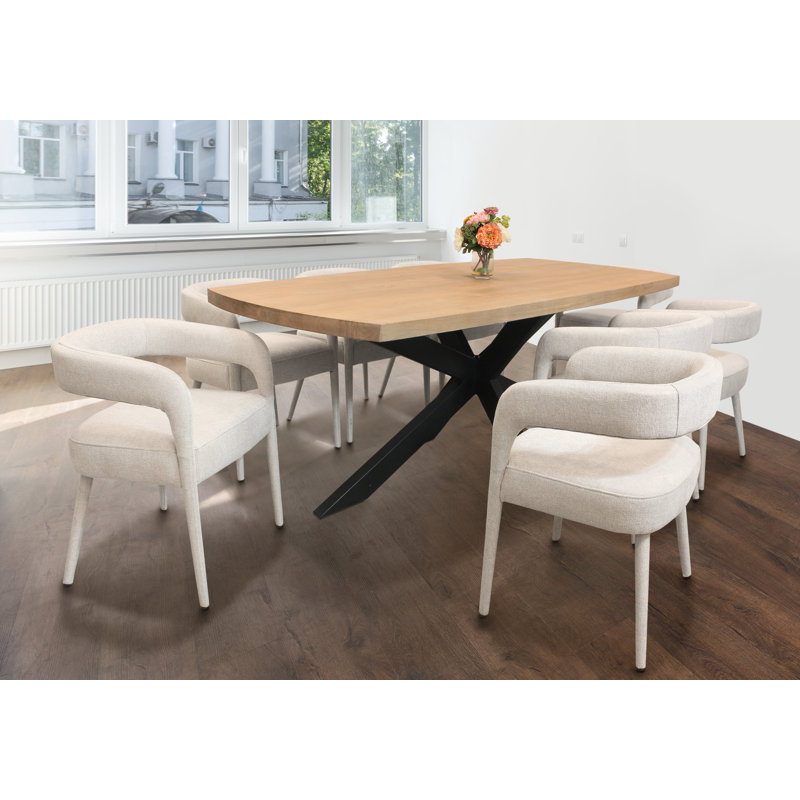 Ensemble de salle à manger Logan avec table de salle à manger de 82 po et chaises d'appoint Galway