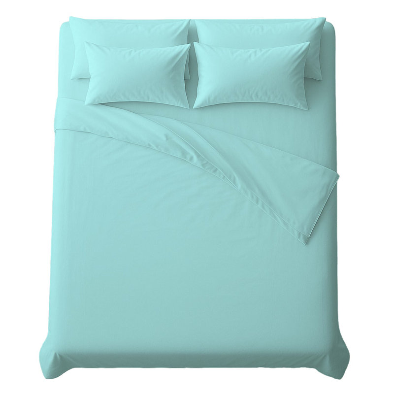 6Piece Microfiber Bed Sheets  Soft, WrinkleFree, Deep Pocket Fit, Ocean, Full Sheet Set with 4 Pillowcases