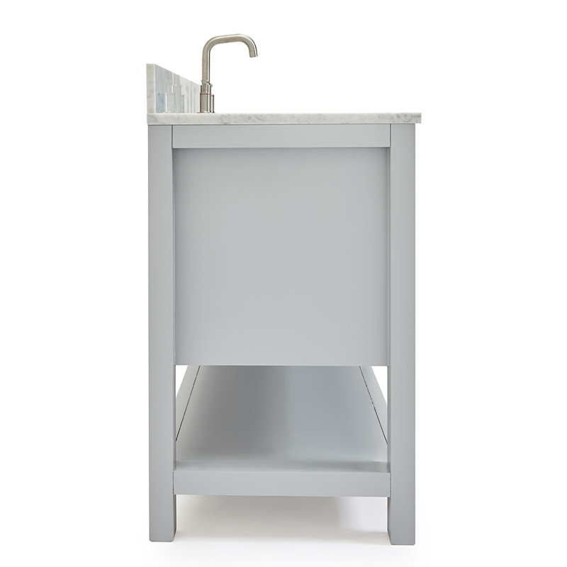 Magnolia Bath Vanity Rectangular Basin S061SCW2R, Gray, Oval, 55"