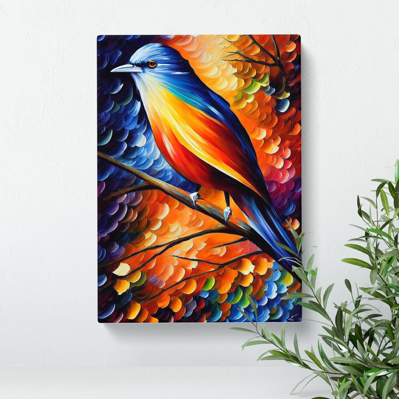 Bird Portrait No.3 - Wall Art, Wrapped Canvas, 50cm H x 35cm W x 3cm D, No Matte