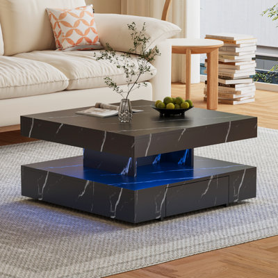 Coralynne Charvez Coffee Table with LED Lighting and Storage